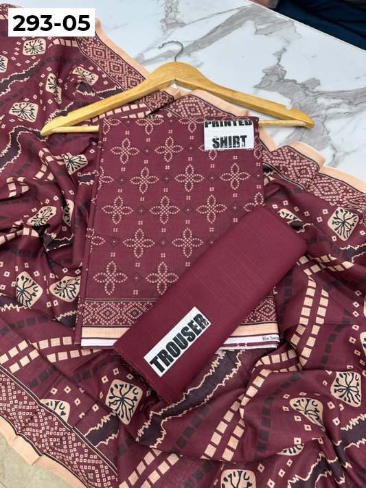 VOL 293 | 05 | DIGITAL PRINTED 3PC KHADDAR SUIT | PRINTED SHIRT, TROUSER & DUPATTA