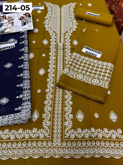 VOL 214 | DS 05 | LAWN LUXURY EMBROIDERED 3PC