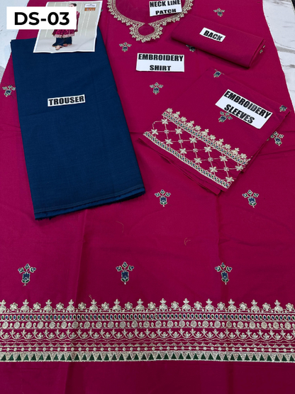 | DS 03-HOTPINK | KIDS EMBROIDERED LAWN 2PC