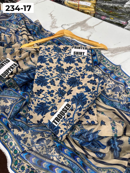 VOL 234 | DS 17 | Baroque | DIGITAL PRINTED LAWN THREE PIECES
