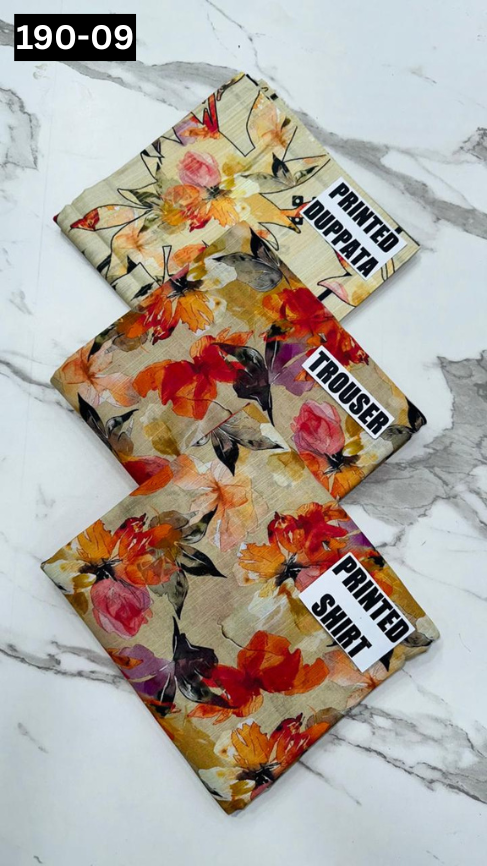 VOL 190 | DS 09 | DIGITAL PRINTED KHADDAR 3PC KHADDAR DUPATTA