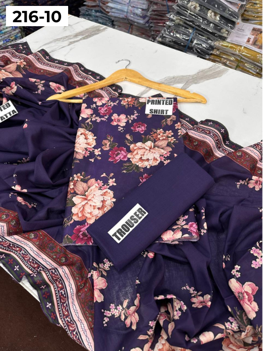 VOL 216 | DS 10 | Mirha LAWN 3PC | DIGITAL PRINTED LAWN SHIRT PLAIN TROUSER LAWN DUPATTA