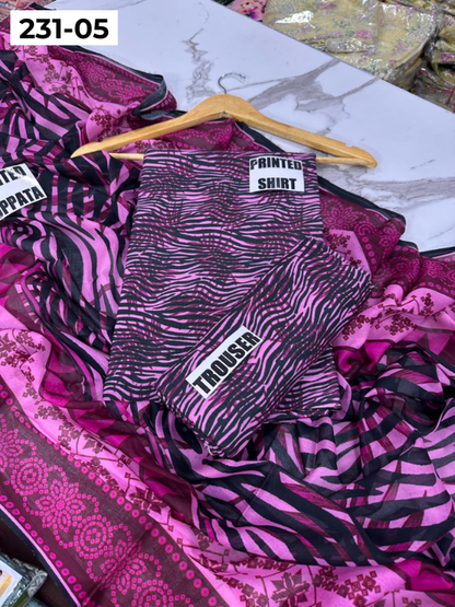 VOL 231 | DS 05 | Baroque LAWN |  DIGITAL PRINTED LAWN THREE PIECES BANADORA LAWN SHIRT VOIL LAWN DUPATTA