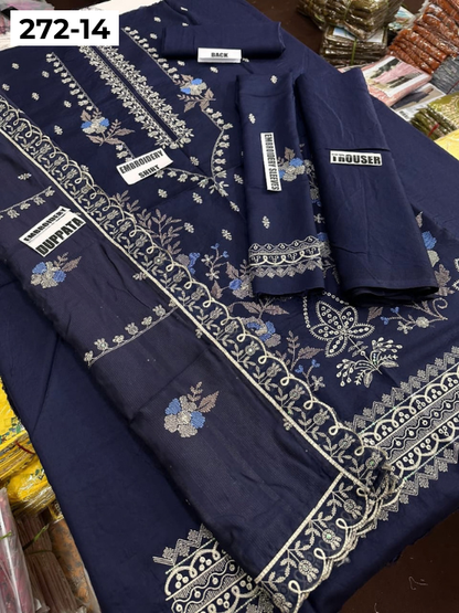 VOL 272 | DS 14 | VISCOS SLUB EMBROIDERY 3PC