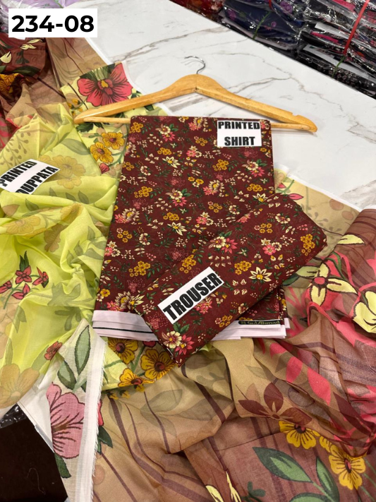 VOL 234 | DS 08 | Baroque | DIGITAL PRINTED LAWN THREE PIECES