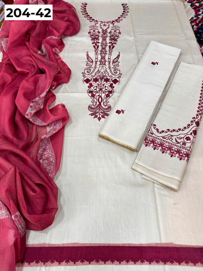 Vol 204 | DS 42 | LAWN EMBROIDERED THREE PIECE COLLECTION