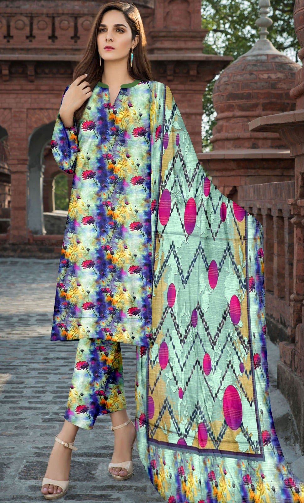 KHADAR PRINTED 3pc V68 D9