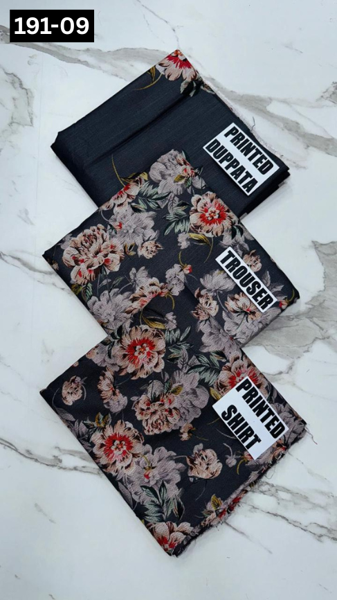 VOL 191 | DS 09 | DIGITAL PRINTED DHANAK 3PC DHANAK DUPATTA