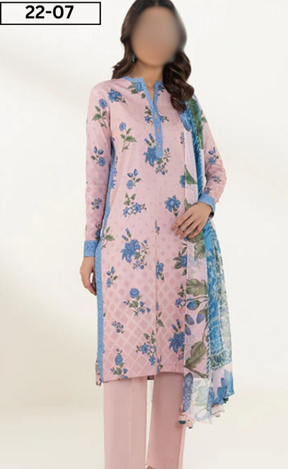 VOL 22 | DS 07 | DIGITAL PRINTED LAWN 3PC