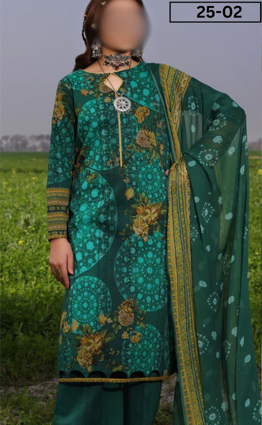 VOL 25 | DS 02 | DIGITAL PRINTED LAWN 3PC