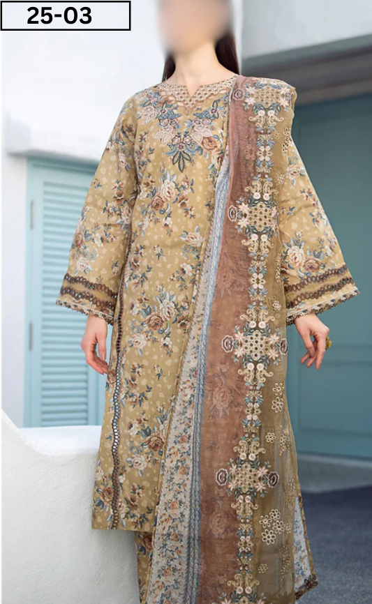 VOL 25 | DS 03 | DIGITAL PRINTED LAWN 3PC