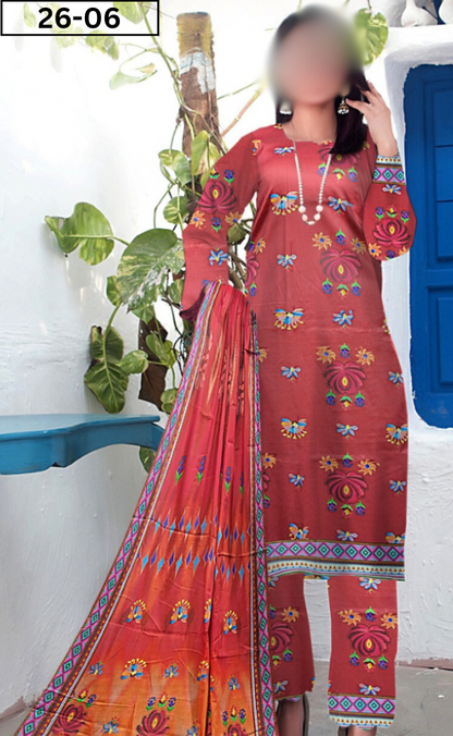 VOL 26 | DS 06 | DIGITAL PRINTED LAWN 3PC