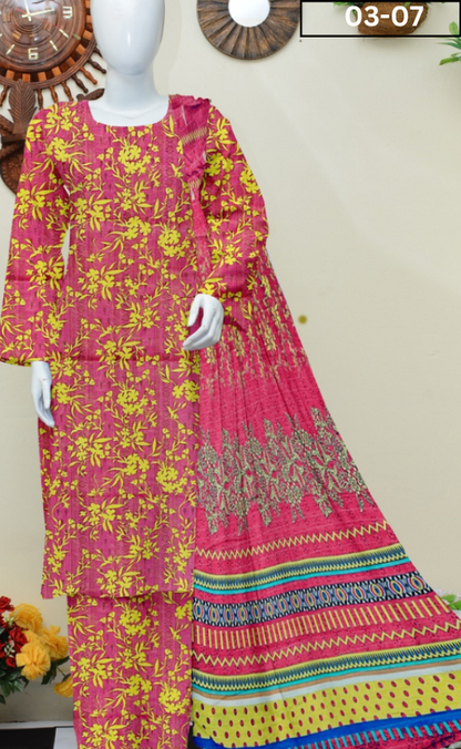 VOL 03 | DS 07 | ZARI LAWN DIGITAL PRINTED 3PC