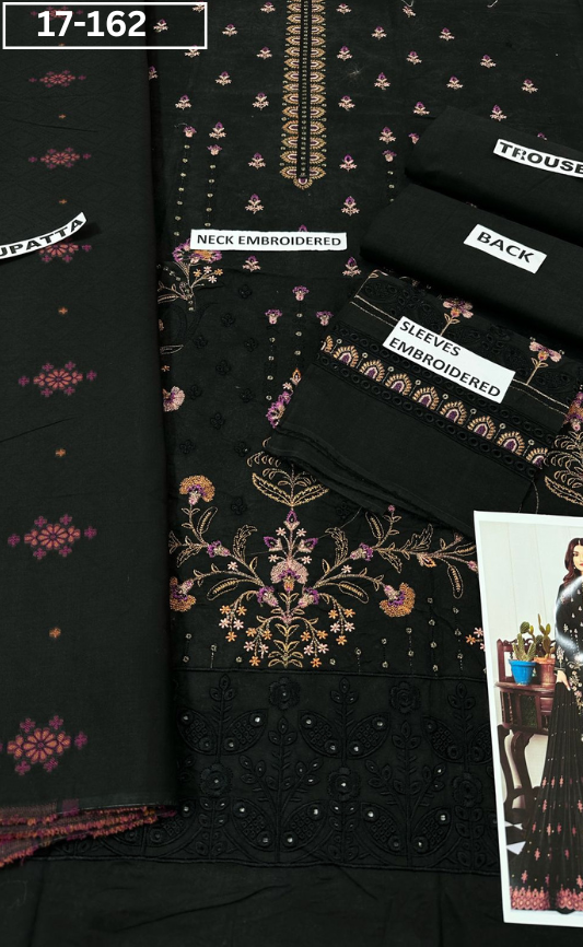 VOL 17 | DS 162 | EMBROIDERED LAWN  3PC