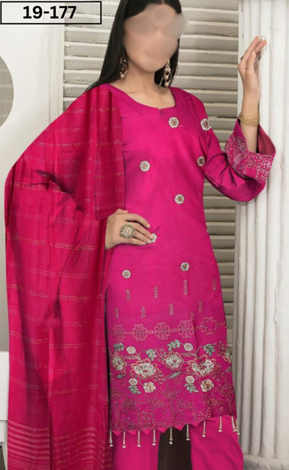 VOL 19 | DS 177 | LAWN EMROIDERED 3PC