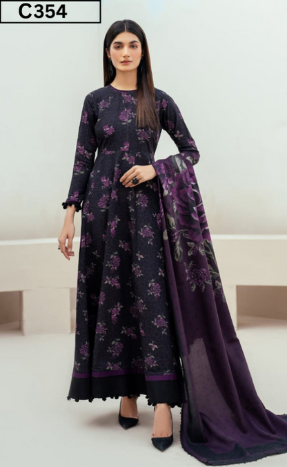MIRHA | DS C354 | BANA DORA DIGITAL PRINTED LAWN 3PC