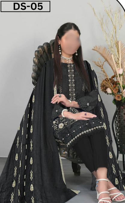 EMBROIDERY LAWN 3PC JACQUARD DUPATTA | DS 05 | LAWN
