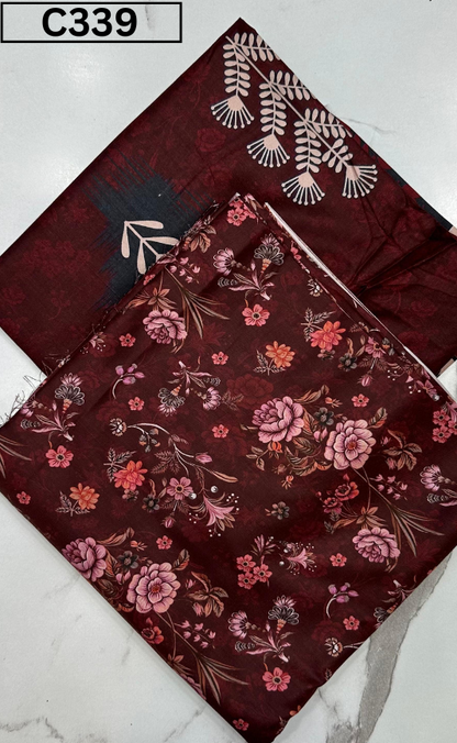 DIGITAL PRINTED LINEN 3PC | DS C339 |