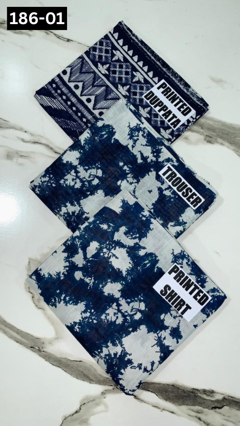 VOL 186 | DS 01 | DIGITAL PRINTED KHADDAR 3PC KHADDAR DUPATTA