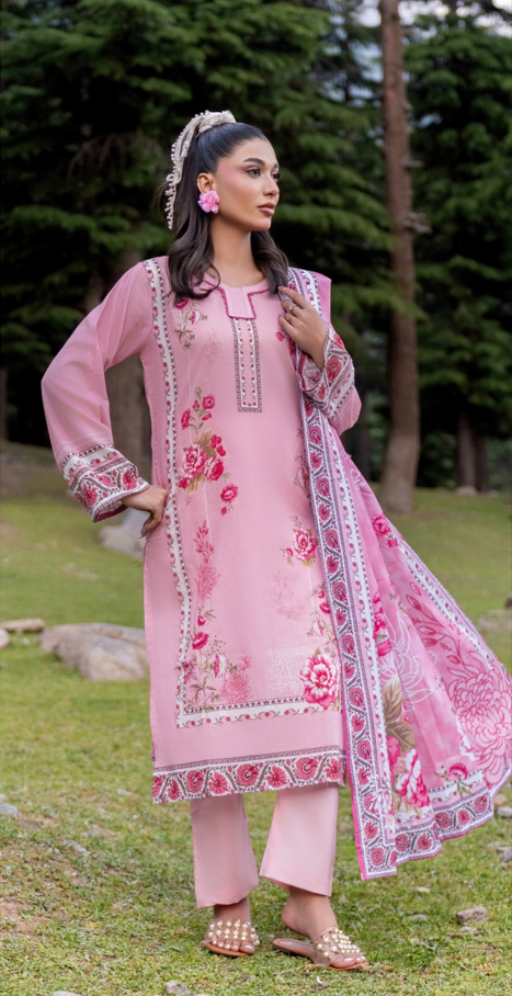 VOL 263 | DS 10 | RIWAYAT By SHANAYA | DIGITAL PRINTED 3PC LAWN SHIRT, DYED TROUSER, PRINTED VOIL DUPATTA