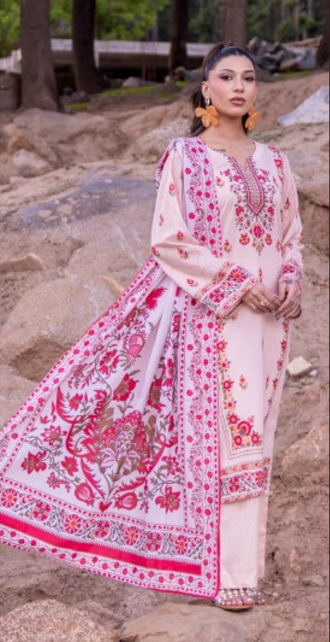 VOL 263 | DS 04 | RIWAYAT By SHANAYA | DIGITAL PRINTED 3PC LAWN SHIRT, DYED TROUSER, PRINTED VOIL DUPATTA