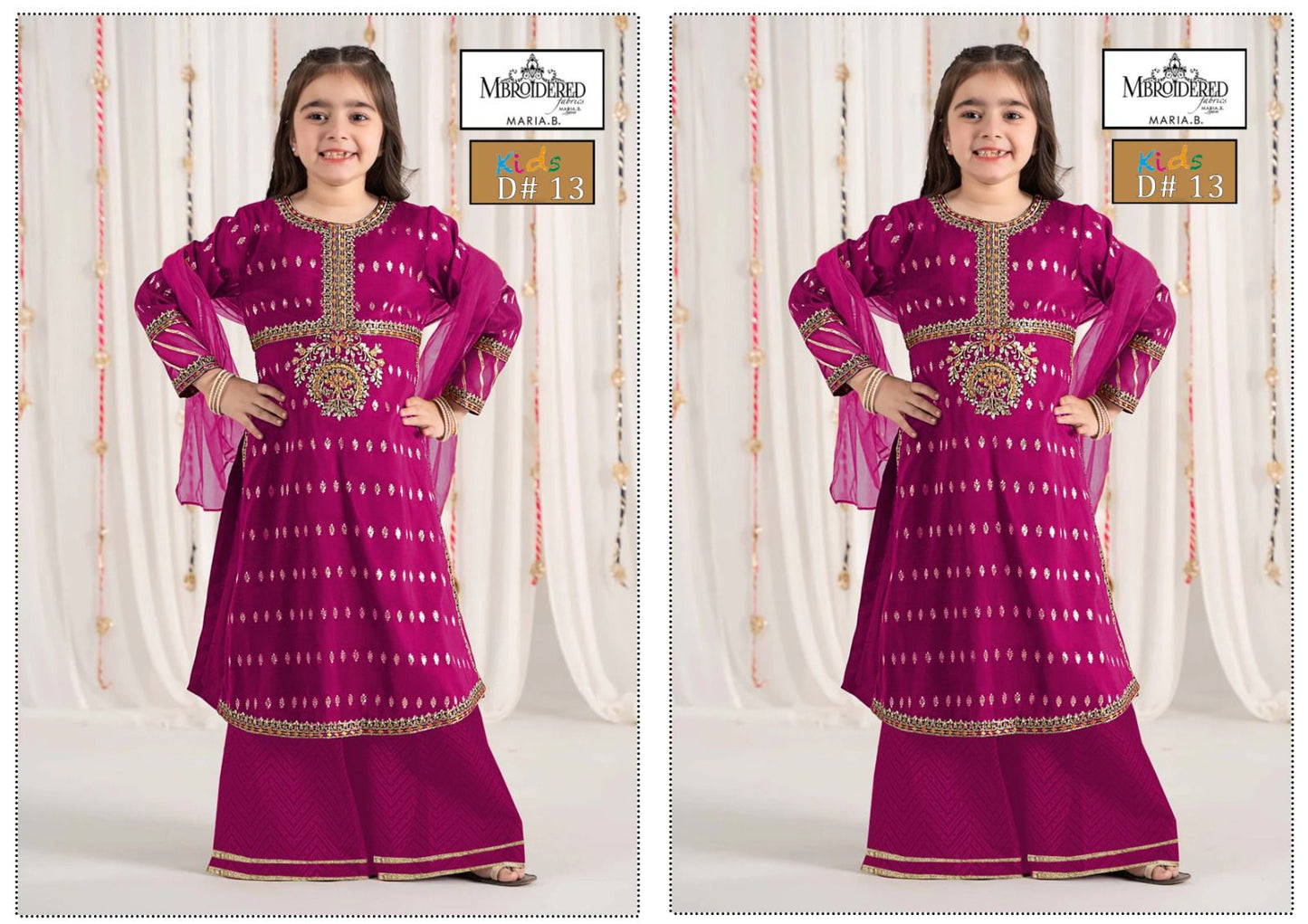 | DS 13-HOTPINK | KIDS EMBROIDERED LAWN 2PC