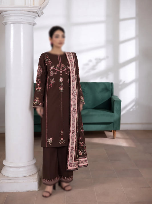 VOL 292 | 08 | AEENA BY SHANAYA | DIGITAL PRINTED 3PC CORDUROY KHADDAR SUIT | PRINTED SHIRT, TROUSER & DUPATTA
