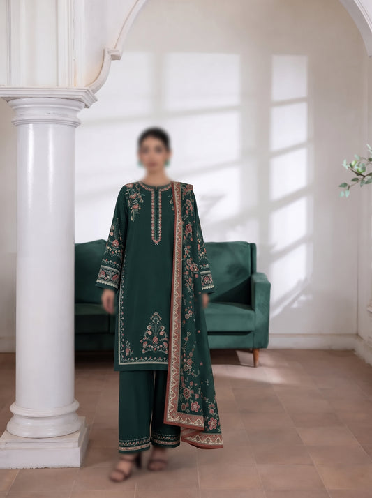 VOL 292 | 03 | AEENA BY SHANAYA | DIGITAL PRINTED 3PC CORDUROY KHADDAR SUIT | PRINTED SHIRT, TROUSER & DUPATTA