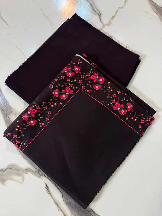 VOL 257 | DS 24 | PRINTED HIT CODES LAWN 2PC | DIGITAL PRINTED LAWN SHIRT, PLAIN COTTON TROUSER