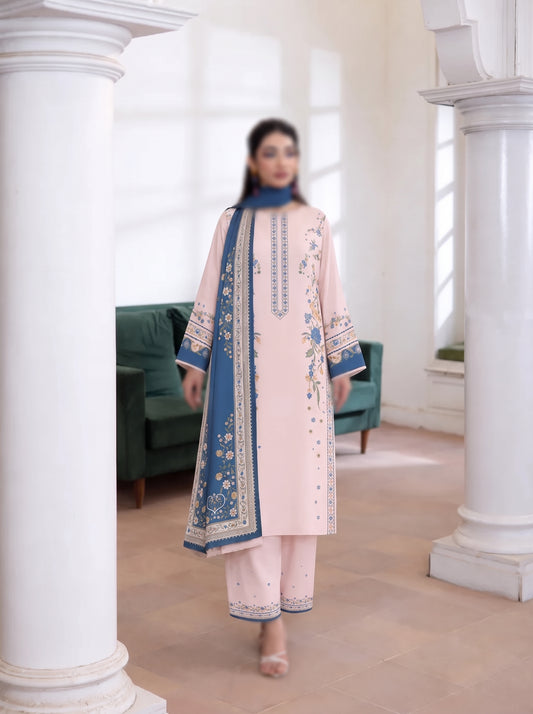 VOL 292 | 01 | AEENA BY SHANAYA | DIGITAL PRINTED 3PC CORDUROY KHADDAR SUIT | PRINTED SHIRT, TROUSER & DUPATTA