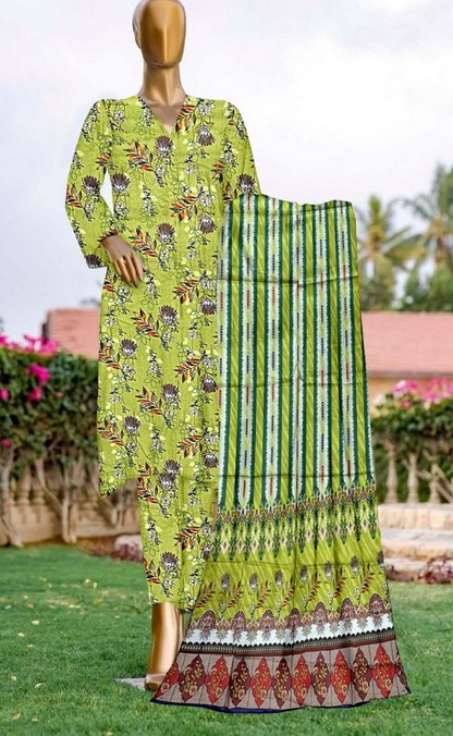 DIGITAL PRINTED LINEN 3PC | DS C325 |