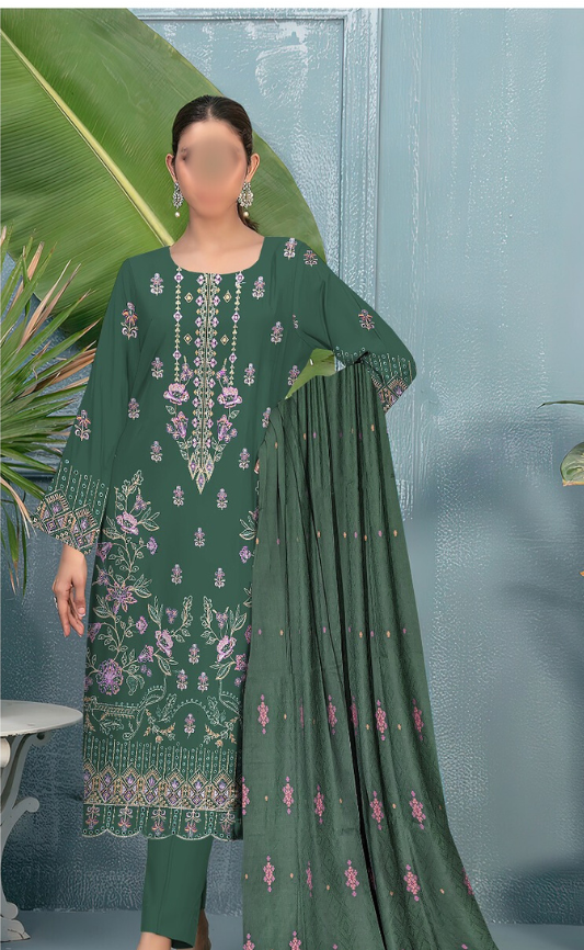 VOL 17 | DS 157 | EMBROIDERED LAWN  3PC