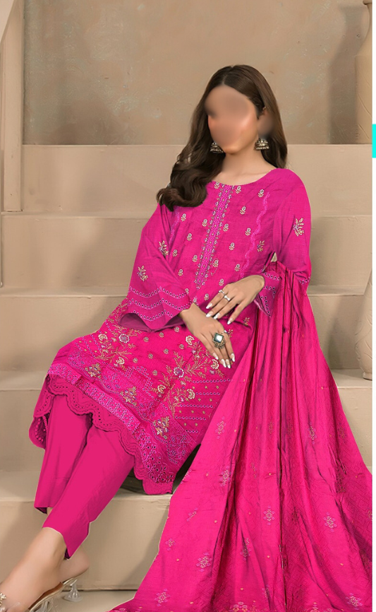 VOL 17 | DS 158 | EMBROIDERED LAWN  3PC