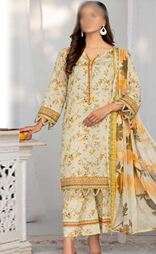 VOL 73 | DS 02 | DIGITAL PRINTED SLUB LAWN 3PC