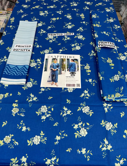 VOL 108 | DS 06 | DIGITAL PRINTED LAWN 3PC VOIL LAWN DUPATTA