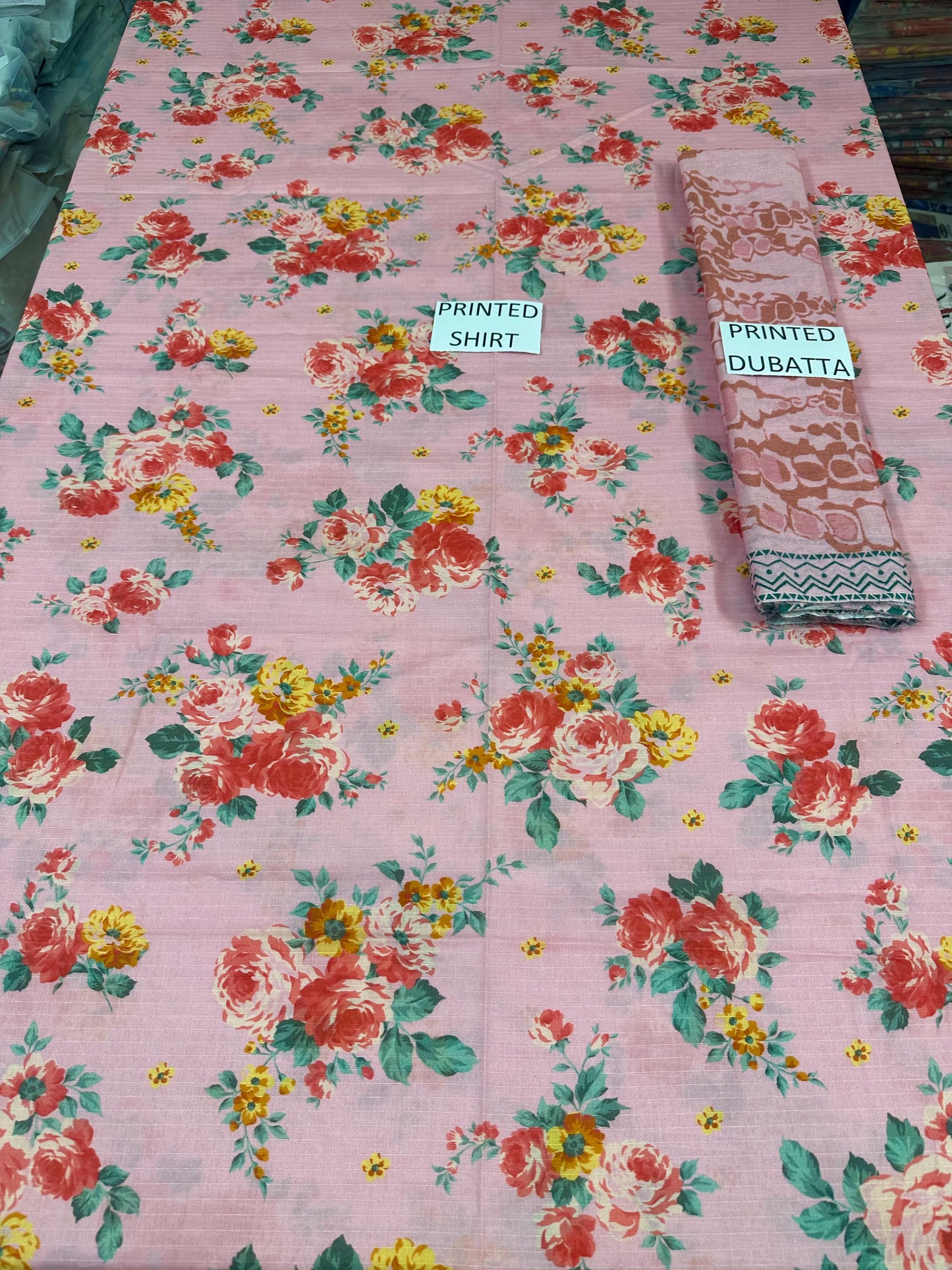 VOL 118 | DS 03 | DIGITAL PRINTED BANADORA LAWN 3PC VOIL LAWN DUPATTA