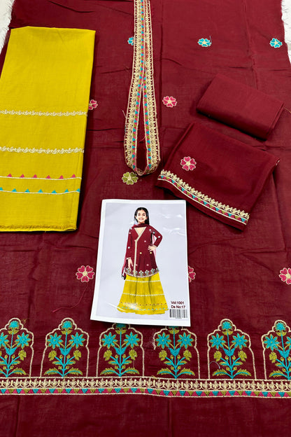 KIDS EMBROIDERED LAWN 2PC | DS 1001-17 |