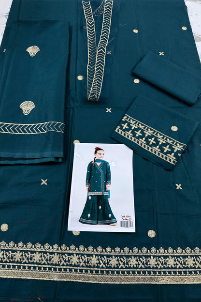 KIDS EMBROIDERED LAWN 2PC | DS 1001-27 |