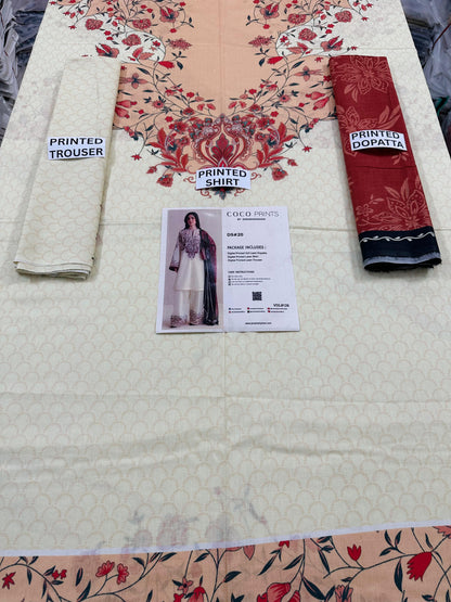 VOL 126 | DS 20 | DIGITAL PRINTED LAWN 3PC VOIL LAWN DUPATTA