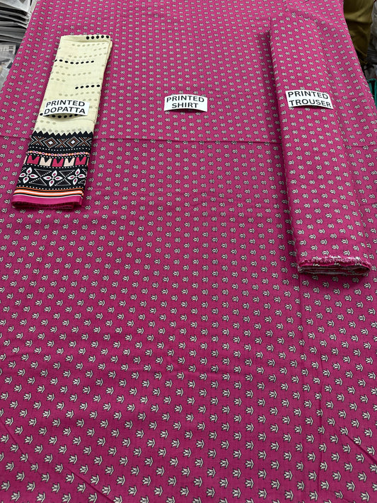 VOL 127 | DS 07 | DIGITAL PRINTED BANADORA LAWN 3PC VOIL LAWN DUPATTA