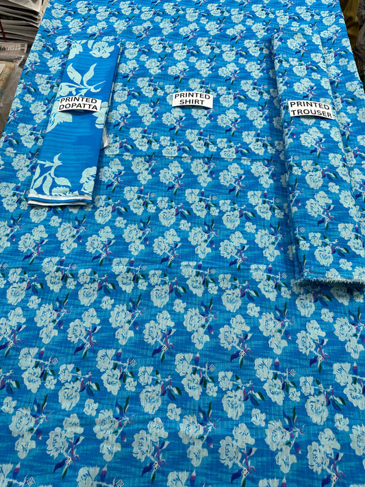 VOL 127 | DS 09 | DIGITAL PRINTED BANADORA LAWN 3PC VOIL LAWN DUPATTA