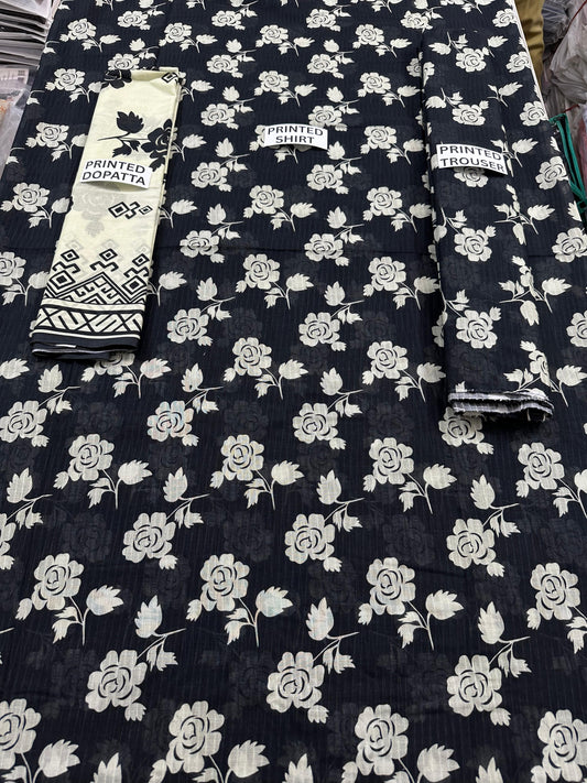 VOL 127 | DS 10 | DIGITAL PRINTED BANADORA LAWN 3PC VOIL LAWN DUPATTA