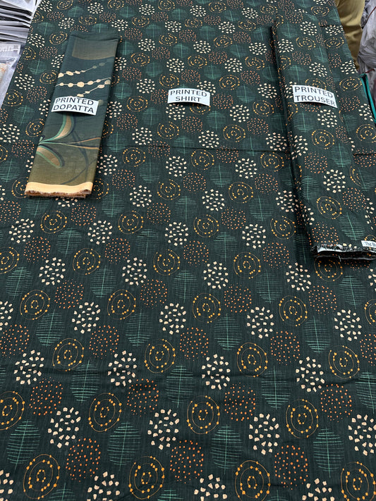 VOL 127 | DS 14 | DIGITAL PRINTED BANADORA LAWN 3PC VOIL LAWN DUPATTA