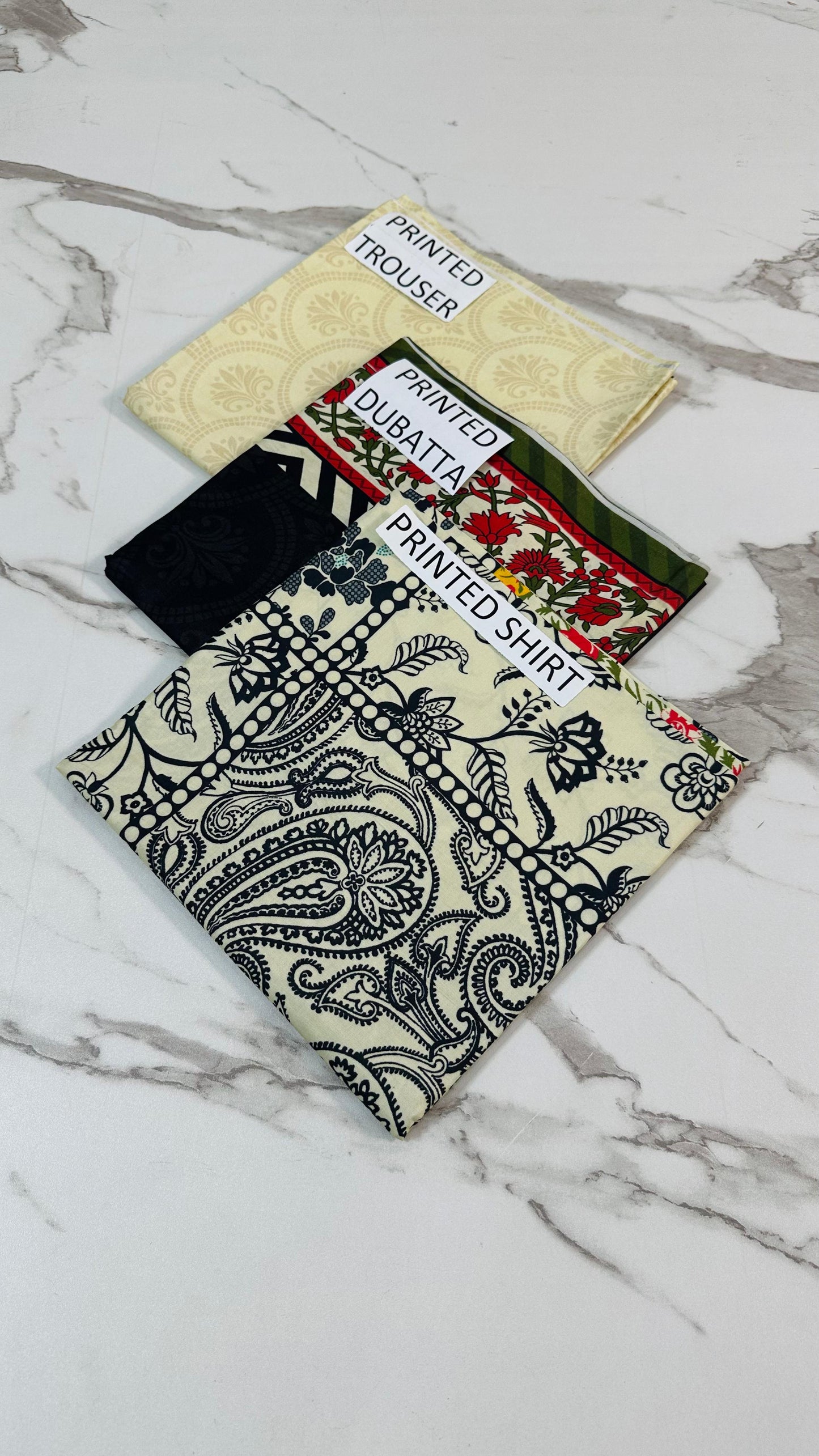 VOL 156 | DS 07 | DIGITAL PRINTED LINEN 3PC LINEN DUPATTA