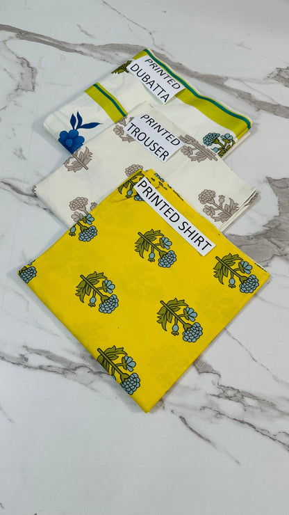 VOL 156 | DS 11 | DIGITAL PRINTED LINEN 3PC LINEN DUPATTA