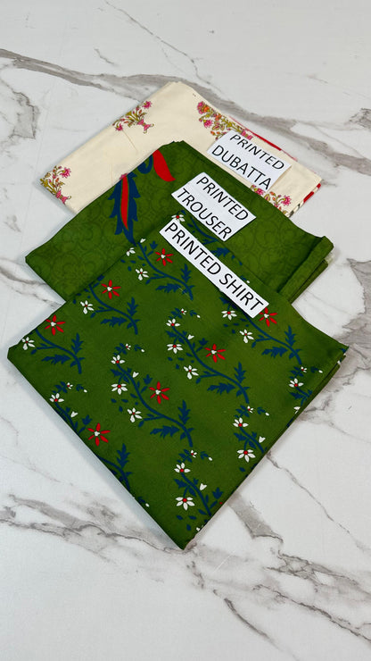 VOL 156 | DS 06 | DIGITAL PRINTED LINEN 3PC LINEN DUPATTA