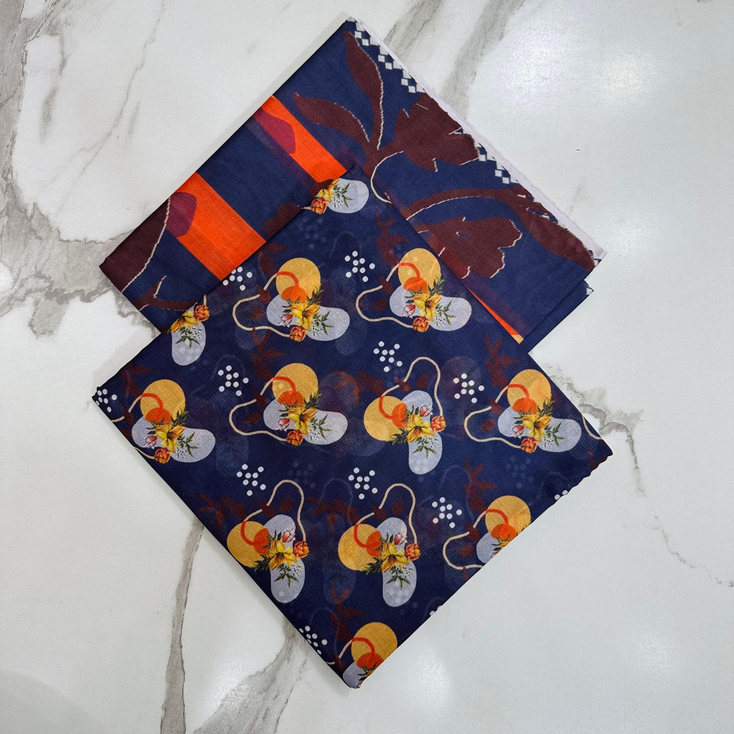 KHAADI LAWN 3pc VOIL DOPATA V74 D4