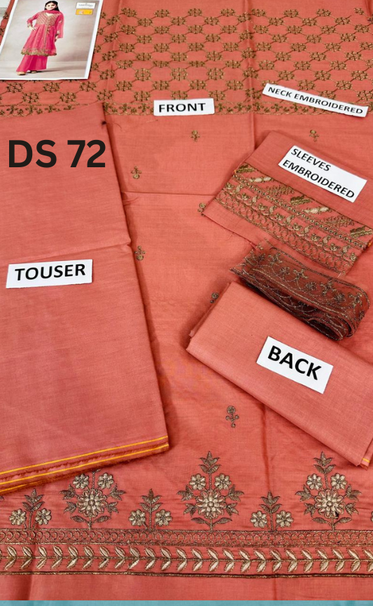 | DS 72 |KIDS EMBROIDERED LAWN 2PC