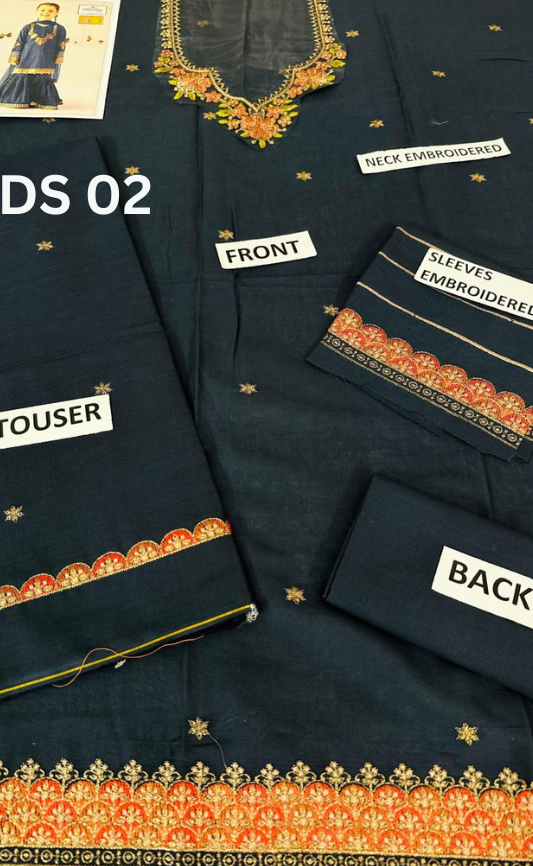 | DS 02 |KIDS EMBROIDERED LAWN 2PC