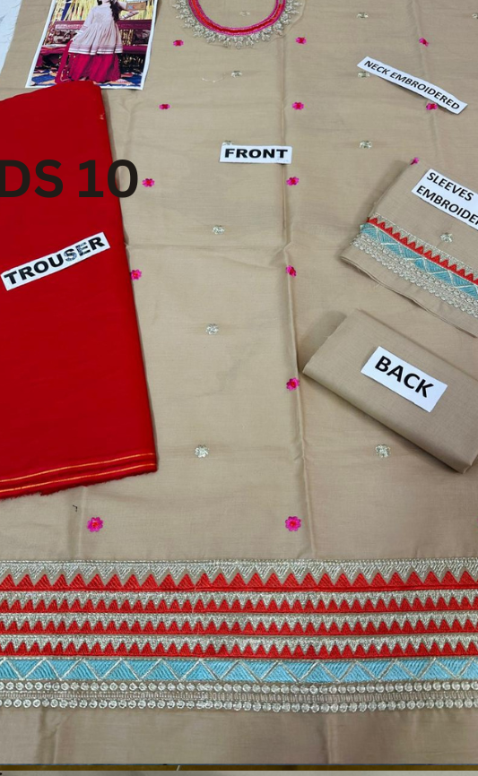 | DS 10 |KIDS EMBROIDERED LAWN 2PC